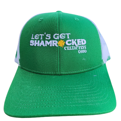 5 Panel Mid Profile Shamrock Trucker Hat