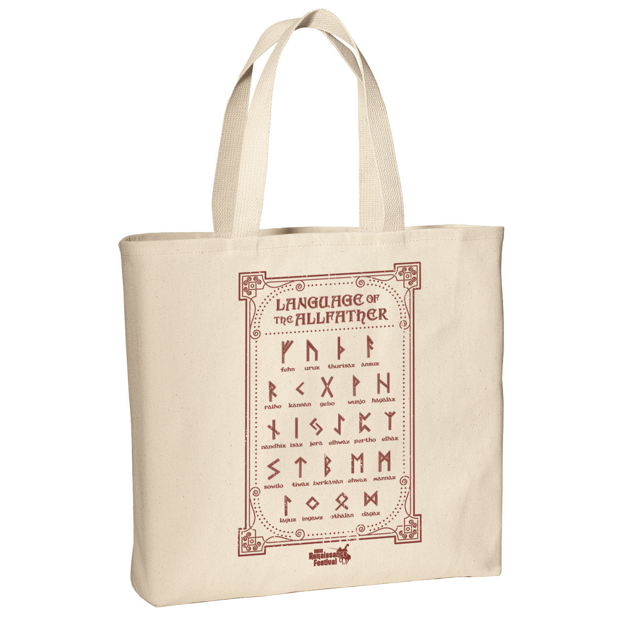 The Language of The Allfather - Runes Tote – Renaissance Park Shoppe