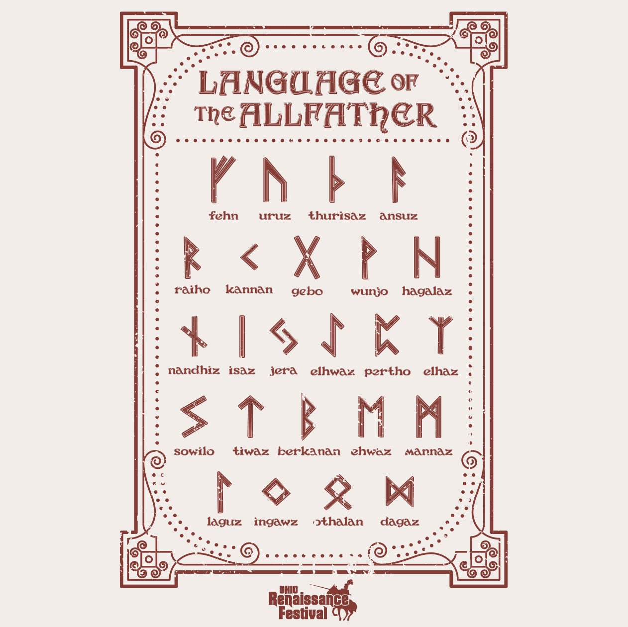 The Language of The Allfather - Runes T-Shirt
